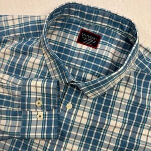 UNTUCKit Men’s 2XL Maxville WF Blue Plaid Wrinkle‑Free Shirt